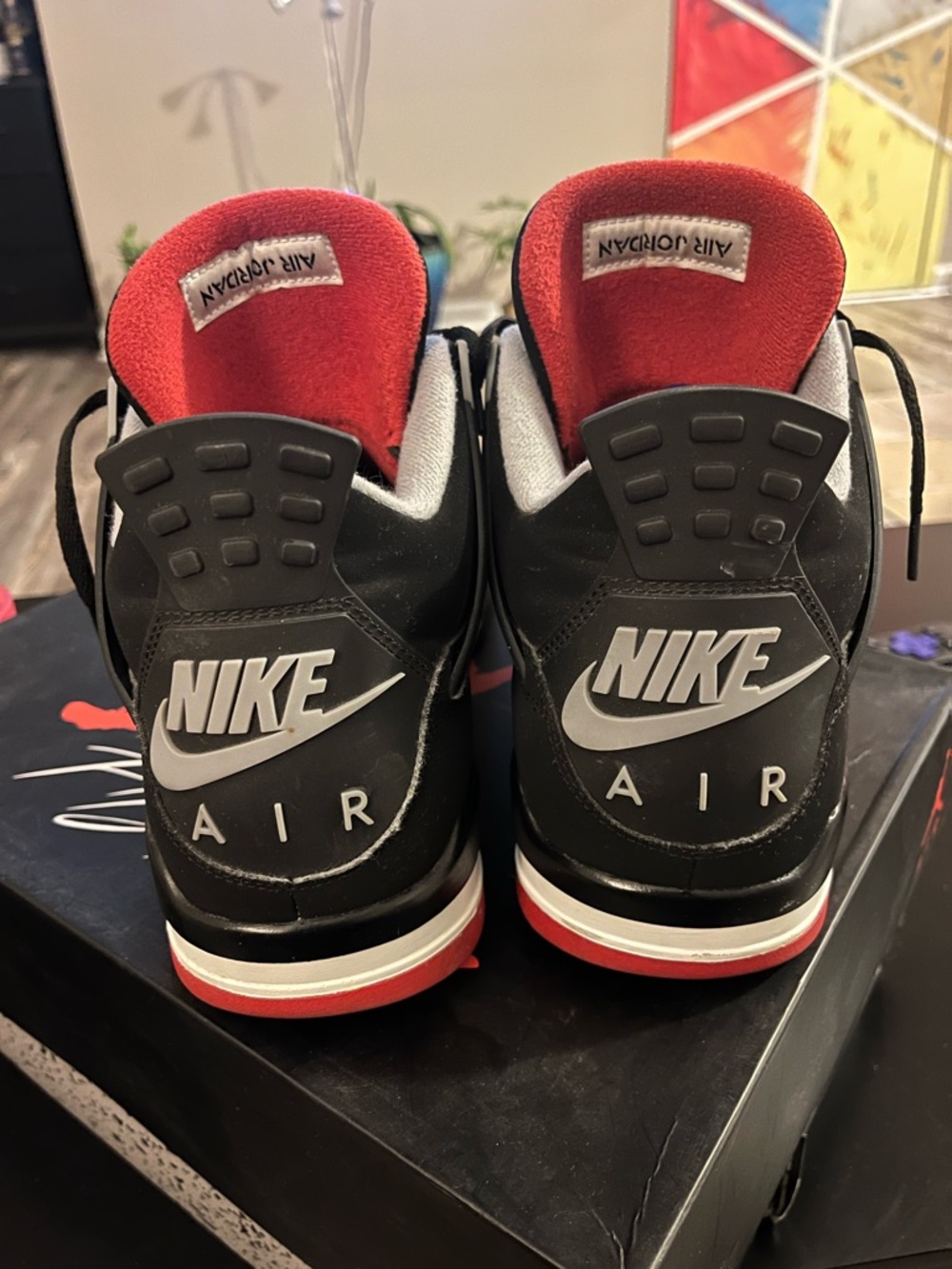 Jordan Black/Red/Gray Retro Sneakers - Picture 7 of 8